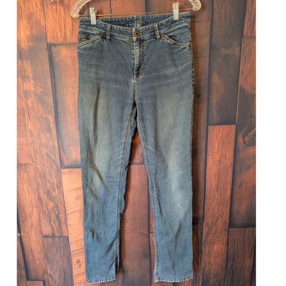 Women's J. Jill Slim Leg size 6 Stretch medium wash jeans - Picture 1 of 5